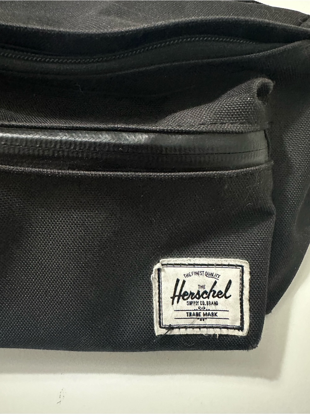Herschel Supply Company Black Canvas Waist Pack with Logo Patch